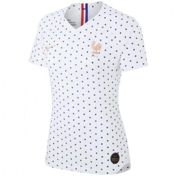Camiseta Francia 2ª Kit Mujer 2019 Blanco